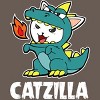 Women's Design By Humans Catzilla Halloween Costume Dragon Monster Kitten Cats Lover By lenxeemyeu Racerback Tank Top - 2 of 3