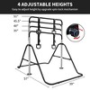 SEVOBAL Home Gyms Black Multi-Functional Adjustable Height Children's Horizontal Gymnastic Bar With Bear Rings, Black, 39"*57"*51" - 2 of 4