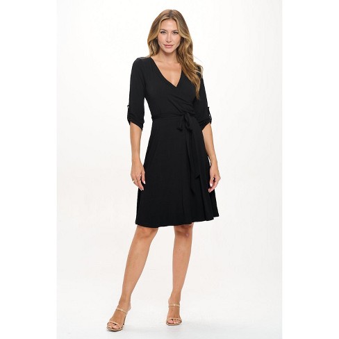 Black wrap dress target best sale