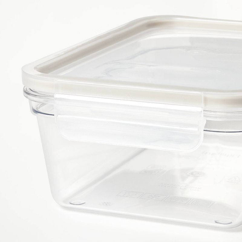 4pc (set of 2) 5.5 Cup Plastic Rectangle Food Storage Container Set Clear - Figmint&#8482;, 5 of 8