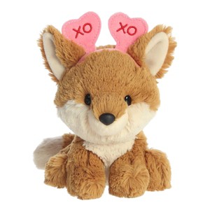 Aurora Small XOXO Fox Love On The Mind Heartwarming Stuffed Animal Brown 6" - 1 of 4