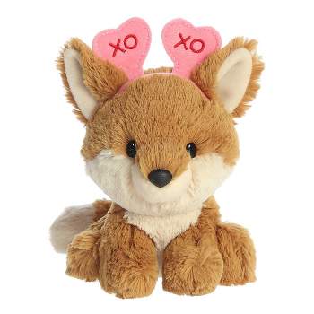 Aurora Small XOXO Fox Love On The Mind Heartwarming Stuffed Animal Brown 6"