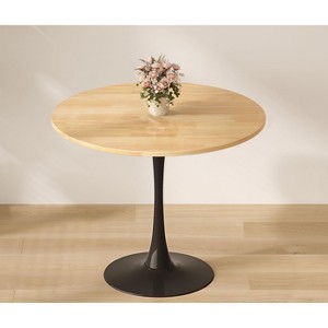 PAGED Round Dining Table, Modern Kitchen Table with MDF Tabletop and Steel Base, 23.6" Coffee Table for Living Room, Dining Room - 1 of 4