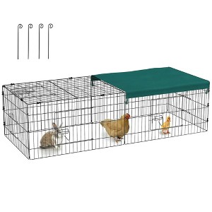 Resenkos Rabbit Hutch, Duck Cage Hutch,Rabbit Coop,73" Small Animal Playpen with with Roof for Rabbits, Chicken, Chinchillas, Green - 1 of 4