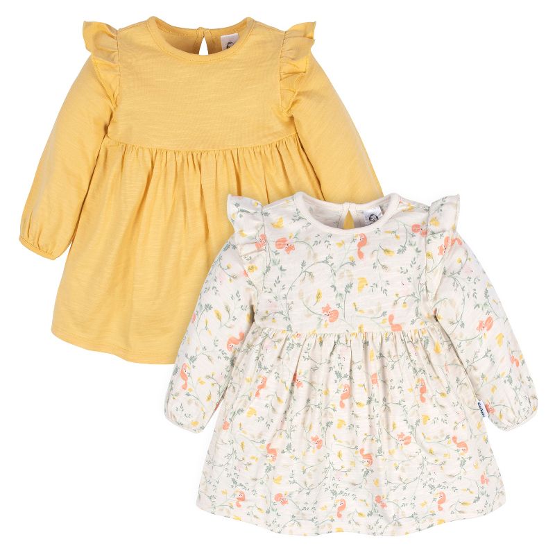 Gerber Baby & Toddler Girls Babydoll Dresses, 2-Pack, 1 of 10