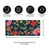 Evergreen Live Laugh Love Floral Sassafras Indoor Outdoor Switch Doormat 1'10"x10" Blue - 3 of 4