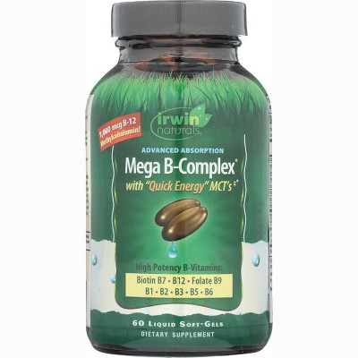 Irwin Naturals Mega B Complex 60 Softgels : Target