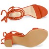 Allegra K Women's Tie-Up Strappy Chunky High Heels Sandal - 4 of 4