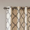 PAGED Curtains Fretwork Print Grommet Top Window Curtain Panel Privacy Assured with Light Filtering for Bedroom, Living Room - 3 of 4