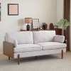 Christopher Knight Home Arboris Modern Uphosltered 71.75" Wood Frame 3 Seater Sofa with Accent Pillows - image 3 of 4