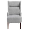 27.5"Contemporary Grey Wingback Accent Chair - 3 of 4