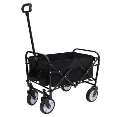 SKRAN Extension Collapsible Foldable Wagon,Heavy Duty Utility Cart Utility Beach Wagon for Camping,Shopping,Fishing,225lbs