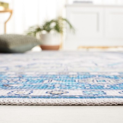 Arizona Blue and Beige 8' x 10' Washable Area Rug