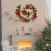 6FT Christmas Garland with Lights, Prelit Artificial Christmas Garland with Pine Cones, Cordless Xmas Garland for Fireplace Holiday Home Decorations - 3 of 4