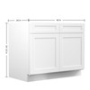 Kitchen Base Cabinet, Unassembled Cabinet with Adjustable Shelf without Top - 3 of 4