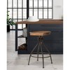 Worland Adjustable Barstools Brown/Black - Hillsdale Furniture: Metal Frame, Farmhouse Style, 250lb Capacity - 2 of 4