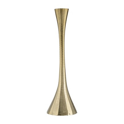 Sagebrook Home 12"Hx4" Diameter, Metal Taper Candle Holder, Brass Finish, Decorative Candle Holder for Table Centerpieces and Home Decor for Your