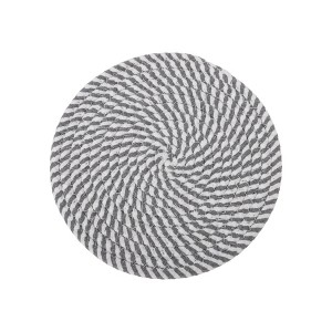 Unique Bargains Trivet Round Rope Woven Mat Cotton Non-woven Fabric 7.87"x7.87"x0.31" - 1 of 3
