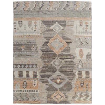 Kasbah Transitional Moroccan Ivory/Gray/Orange Area Rug