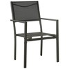 vidaXL 3 Piece Patio Dining Set Black Steel and Textilene - 3 of 4