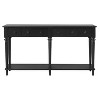 Luxystar Retro Console Table with 4 Drawers, Open Shelf for Entryway and Living Room, Black - 2 of 4