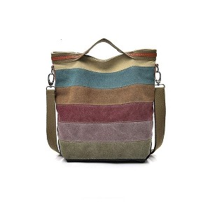 Generic Womens Shoulder Bags Canvas Hobo Handbags Multi-Color Casual Messenger Bag - 1 of 4