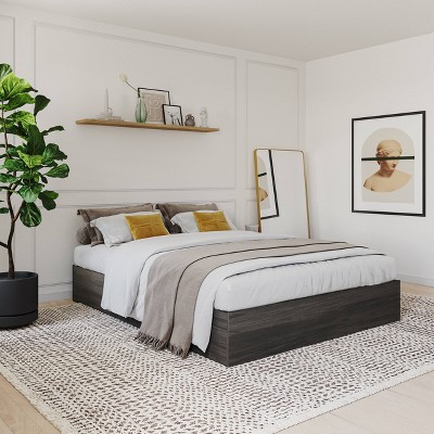 Bark Gray Full Double 3-Drawer Storage Platform Bed