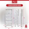 Origami RB-03 6 Shelf Open Styled Home Organizational Deco Rack Bookshelf, White - 2 of 4