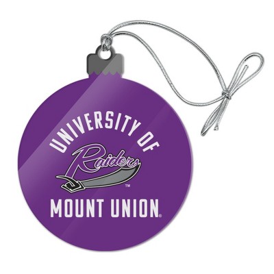 University of Mount Union Raiders Acrylic Christmas Tree Holiday Ornament