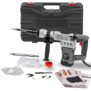 XtremepowerUS Electric 1400W Demolition Jack Hammer w/ Point Chisel Bits + Case - 1 of 4