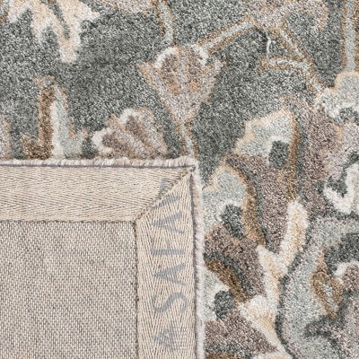 Bella Grey and Multi 5' x 5' Square Hand-Tufted Wool Rug