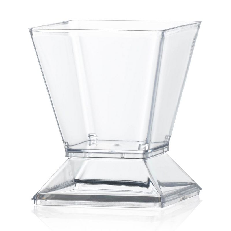 Smarty Had A Party 3.5 oz. Clear Square Disposable Plastic Mini Cups with Lids (288 Cups), 1 of 3