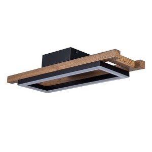 LLHZSY Integrated LED Rectangle Wood Semi Flush Mount Ceiling Light for Hallway Foyer-39 3/8“ - 1 of 4