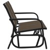 vidaXL Garden Glider Bench Brown 47.4"x29.9"x34.1" Textilene&Steel - 4 of 4