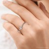 Pompeii3 Diamond Stackable Chevron Wedding Ring 14k Gold Lab Created - 3 of 4