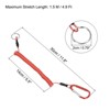 Unique Bargains Retractable Coiled Safety Cords Carabiners Fishing Tool Lanyards 2 Pcs - 2 of 4