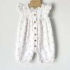 Girls' Strawberry Muslin Baby Romper - VIVERANO Organics - 3 of 3