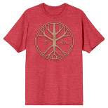 Willow Disney+ Tir Asleen Crest Crew Neck Short Sleeve Red Heather Men’s T-shirt
