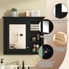 Bathroom Wall Mounted Cabinet Medicine Cabinet Over the Toilet Storage Cabinet with Mirror & Adjustable Shelf - ModernLuxe - 3 of 4