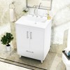 Hyleory 25" Modern Bathroom Vanity With Ceramic Basin, Undermount Sink Cabinet, Free Standing Storage Cabinet With Sink Combo Set - 3 of 4