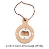 Unique Bargains Bottle Opener Magnetic Wood Round Handle Magnet Wood Light Brown 2.36"x3.35"x0.47" 1 Pcs - 3 of 4