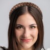 Unique Bargains Women's Double Strands Synthetic Hair Plaited Headband with Teeth 0.67 inch Wide 1 Pc - 2 of 4