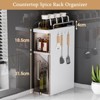 Pull Out Spice Rack Organizer Plastic Drawers Organizer Desktop Storage Gap Cabinet Waterproof Spice Jar Rack - 3 of 4