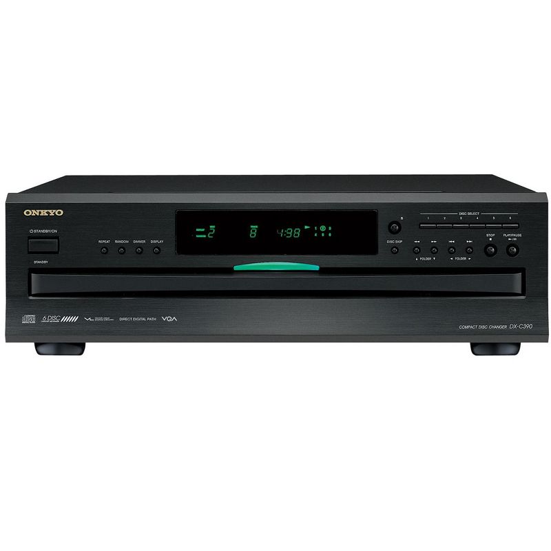 Yamaha R-S202 Stereo Receiver and Onkyo DX-C390 6-Disc Carousel CD Changer, 5 of 9
