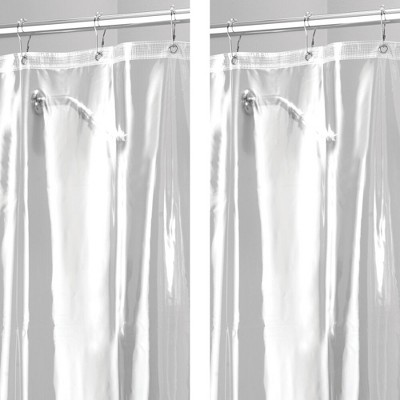 Mdesign Waterproof Vinyl Shower Curtain Liner, 10 Guage 2 Pack Target