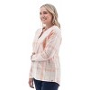 Old Ranch Brands Women's Flora Organic Y-Neck Top - Coral, Size Medium - 2 of 4