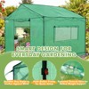 EAGLE PEAK Portable Pop Up Greenhouse, Patented Center Lock, Walk-in Outdoor Greenhouse with Zippered Doors & Windows, Green - 2 of 4