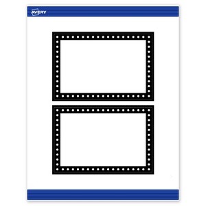 Avery Printable Rectangle Postcards, Black and White Polka Dots, 4" x 6", Matte White Rectangle Postcards, Laser/Inkjet, 20ct, Great for Postcards - 1 of 4