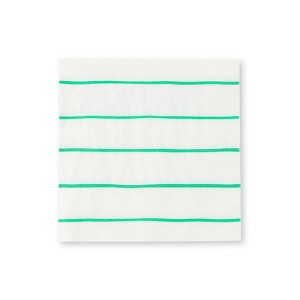 Daydream Society - Clover Frenchie Striped Petite Napkins - Pack of 16 Paper Napkins - 1 of 2