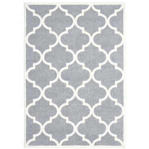 Captiv8e Designs Valentina Moroccan Scalloped Lattice Gray/Ivory Area Rug - 1 of 3